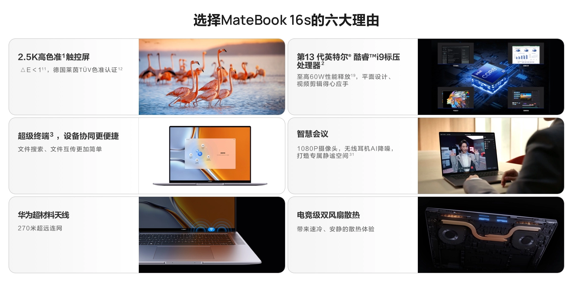 便携式计算机 华为/Huawei MateBook 16S 酷睿 I7-13700H 32GB 1TB  集成显卡   Windows 11   2年