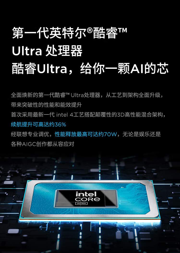便携式计算机 联想/LENOVO 小新Pro14 酷睿 Ultra9 185H 32GB 1TB  集成显卡   Windows 11   2年